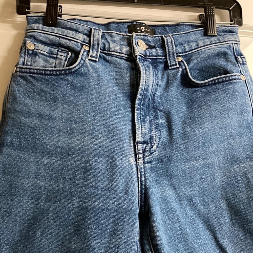 Seven for all mankind high waist cropped straight  Jean